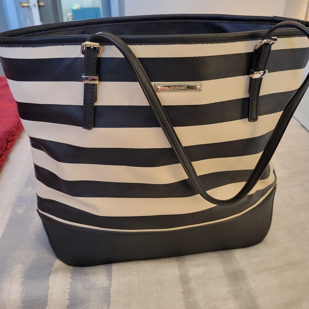 Nine West striped tote